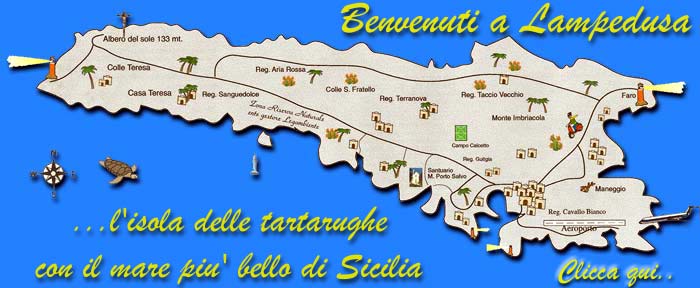 Lampedusa - Cliccate qui per una piantina pi� dettagliata